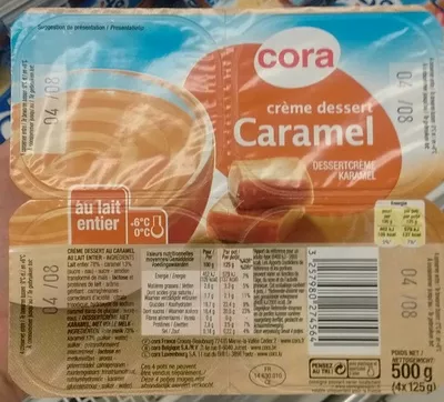 Crème dessert Caramel Cora 500 g (4 x 125 g), code 3257980274564