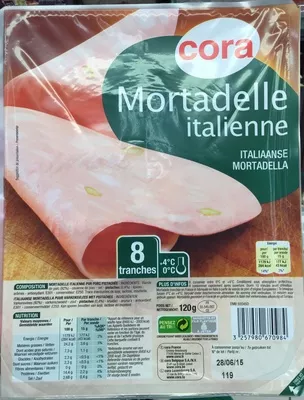 Mortadelle italienne (8 tranches) Cora 120 g, code 3257980670984