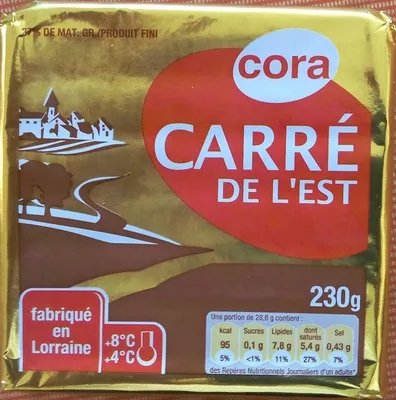 Carré de l'Est Cora, Groupe Louis Delhaize 230 g, code 3257980833587