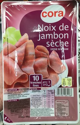 Noix de jambon sèche (10 tranches fines) Cora 100 g, code 3257981082588