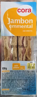 Jambon Emmental Cora 130 g, code 3257981083660