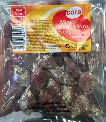 Mini saucissons secs Cora 200 g, code 3257981665316