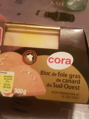 Bloc de foie gras de canard du sud-ouest Cora 300 g, code 3257982161565