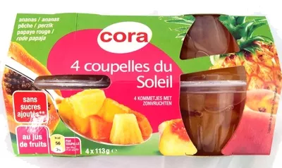 4 coupelles du Soleil Cora 452 g (260 g égoutté), code 3257983175110