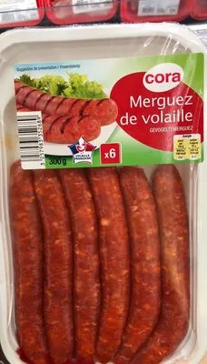 Merguez de volaille Cora 300 g, code 3257983352689