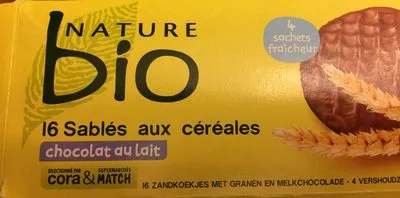 Sablés aux Céréales Chocolat au Lait Nature Bio, Match 200 g, code 3257984640389