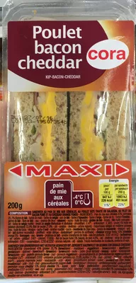 Poulet Bacon Cheddar maxi Cora 200 g, code 3257984854496