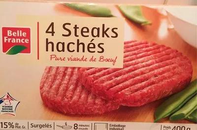 4 steaks haches Belle France 400 g (4 * 100 g), code 3258561412474