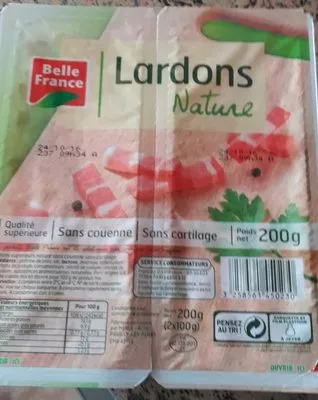 Lardons Nature Belle France 200 g (2 * 100 g), code 3258561450230