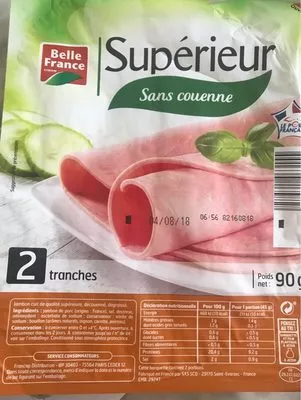 Jambon supérieur sans couenne Belle France 90 g, code 3258561463155