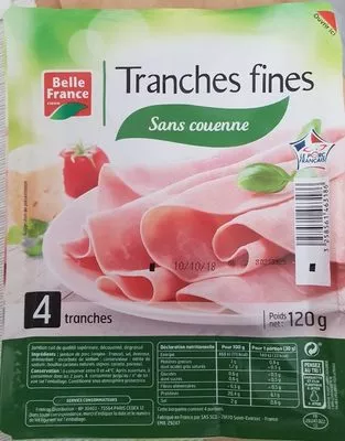 Tranches fines sans couenne Belle France 120 g, code 3258561463186