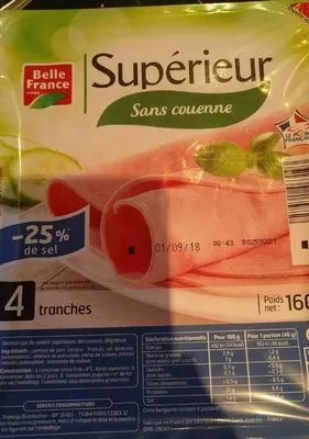 Supérieur sans couenne Belle France 160 g, code 3258561463193