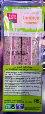 Sandwich Club Jambon Emmental Belle France 145 g, code 3258561471051