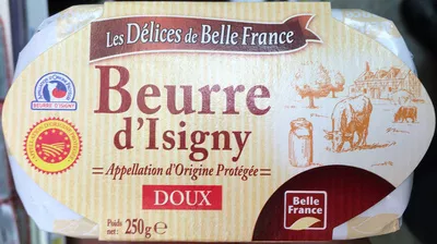 Beurre d'Isigny doux Les Délices de Belle France, Belle France 250 g, code 3258563420613