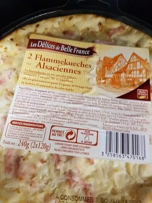 2 Flammekueches Alsaciennes Les Délices de Belle France, Belle France 2*120 g - 240 g, code 3258563470168