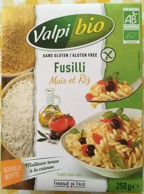 Fusilli maïs et riz Valpibio 250 g, code 3259011168828