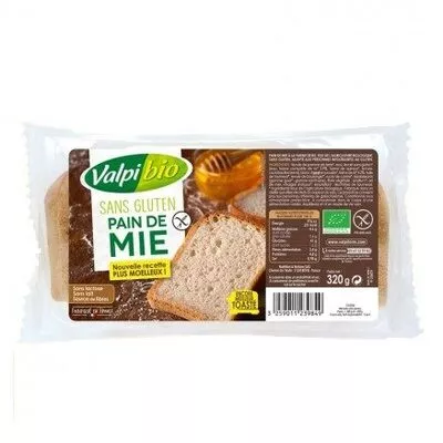 Pain de mie sans gluten Valpi Bio 320 g, code 3259011239849