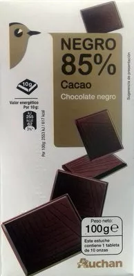 Chocolate 85% Auchan 100 g, code 3260711079765