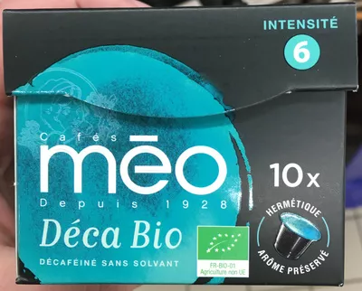 Déca Bio (intensité 6) Méo, Cafés Méo 53 g, code 3261342003143