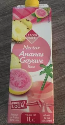 Nectar ananas goyave Leader Price , code 3262720381082