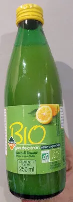 Jus de citron bio Leader Price 250 ml, code 3263850047114