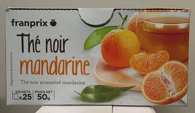 Thé noir mandarine Franprix 50 g - 25 sachets, code 3263850589614