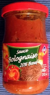 Sauce Bolognaise (20 % Bœuf) Leader Price 190 g, 212 ml, code 3263850662799