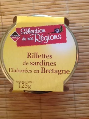 Rilettes de sardines Leader Price 125 g, code 3263851282712