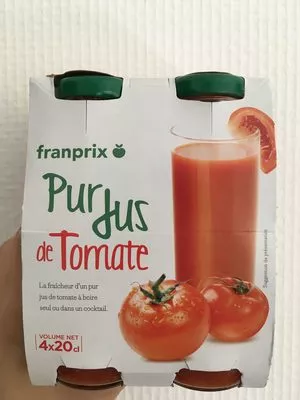 Pur jus de tomate Franprix 80 cL (4 * 20 cL), code 3263855003146