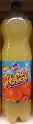 Pulpé orange Leader Price 1,5 l, code 3263855090993