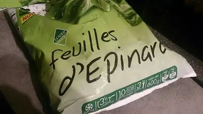 Feuilles épinards surgelées Leader Price , code 3263856743812