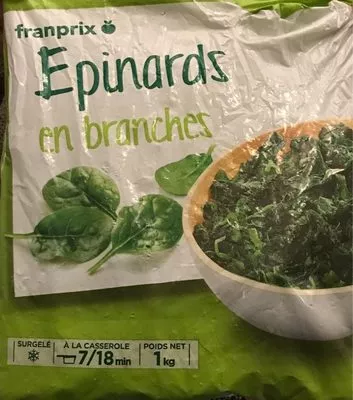 Épinards en branche Franprix , code 3263856744611