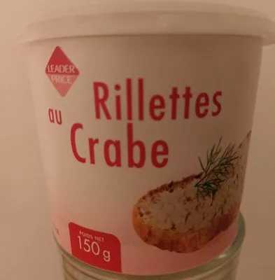 Rillettes au crabe Leader Price 150 g, code 3263856850510