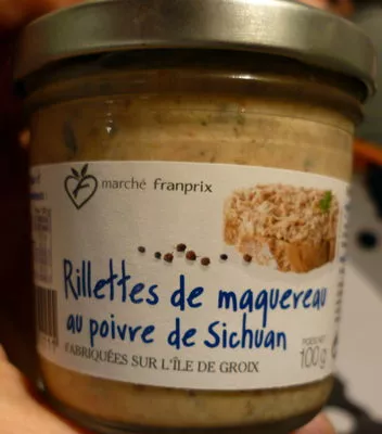 Rillettes de Maquereau au Poivre de Sichuan Marché Franprix, Franprix 100 g, code 3263856851111