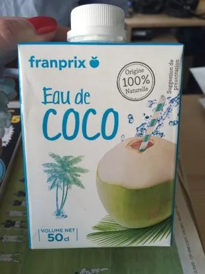 Eau de coco Franprix 50 cl, code 3263857281511