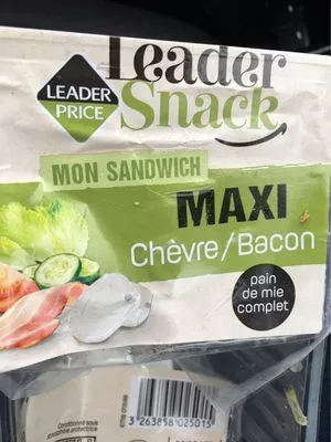 Maxi Chevre Baccon Leader Snack, Leader Price 200 g, code 3263858025015