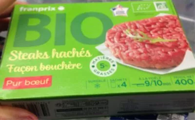 Steaks Hachés Façon Bouchère Bio Franprix Bio, Franprix 400 g, code 3263858432219