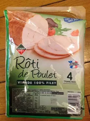 Rôti de Poulet Leader Price 160 g, code 3263858770816