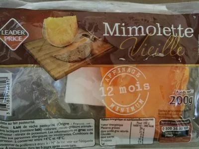 Mimolette vieille Leader Price , code 3263858786817