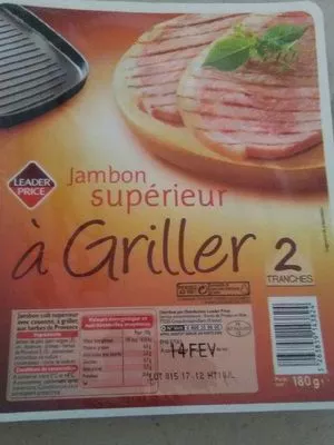 Jambon Supérieur à Griller Leader Price 180 g e, code 3263859143824