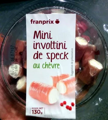 Mini Involtini de speck au chèvre Franprix 130 g, code 3263859407711