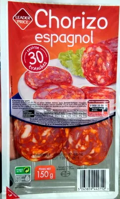 Chorizo Espagnol Leader Price 150 g, code 3263859442712