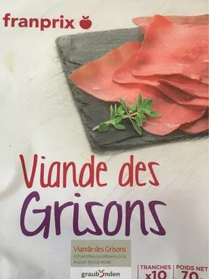 Viande des grisons Franprix 70 g, code 3263859448530