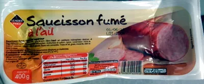 Saucisson fumé à l'ail Leader Price 400 g, code 3263859457914