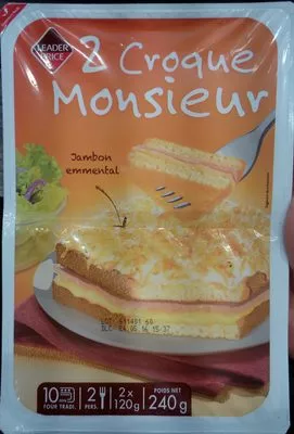 2 Croque Monsieur Jambon Emmental Leader Price 240 g (2 x 120 g), code 3263859462918