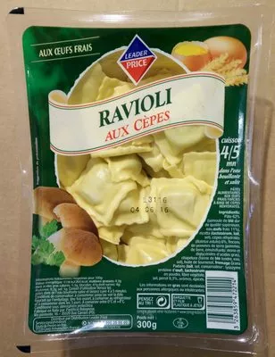 Ravioli aux Cèpes Leader Price 300 g, code 3263859472214