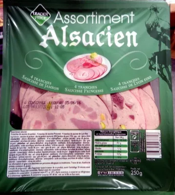 Assortiment Alsacien Leader Price 250 g, code 3263859486617