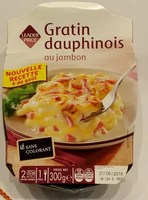 Gratin dauphinois au jambon Leader Price 300 g, code 3263859495923