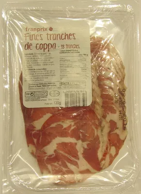 Fines Tranches de Coppa Franprix 120 g, code 3263859541811