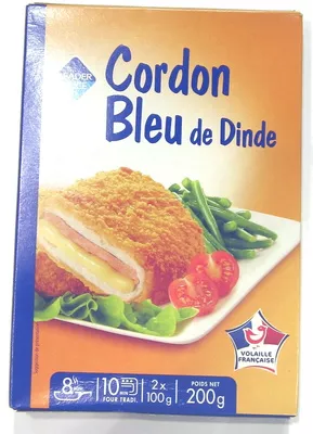 Cordon Bleu de Dinde Leader Price, Groupe Casino 200 g (2 x 100 g), code 3263859580315